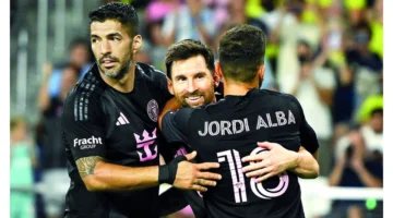 ميسي يعزز فرصه بالفوز بجائزة الحذاء الذهبي الأميركي لهذا الموسم